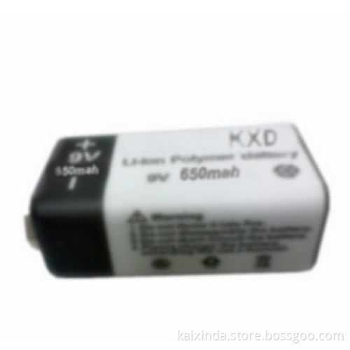Kxd 9V 650mAh Rechargeable Li-ion Polymer Battery